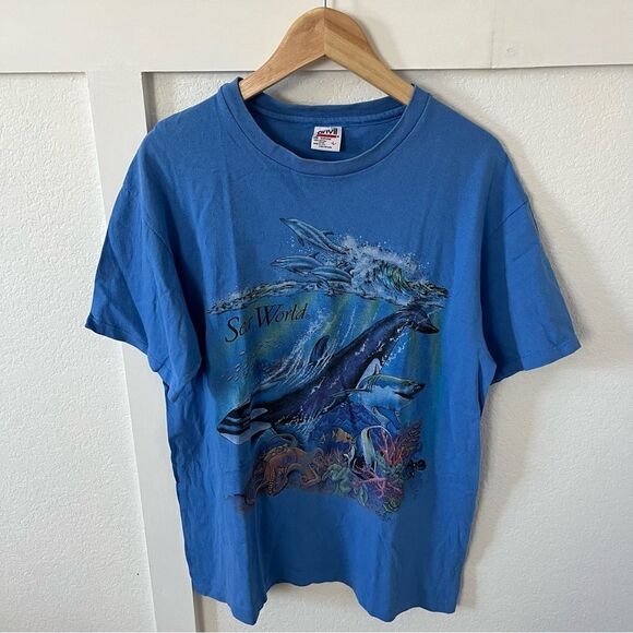 Vintage Sea World Men’s Large Single Stitch T-shirt - Picture 1 of 7